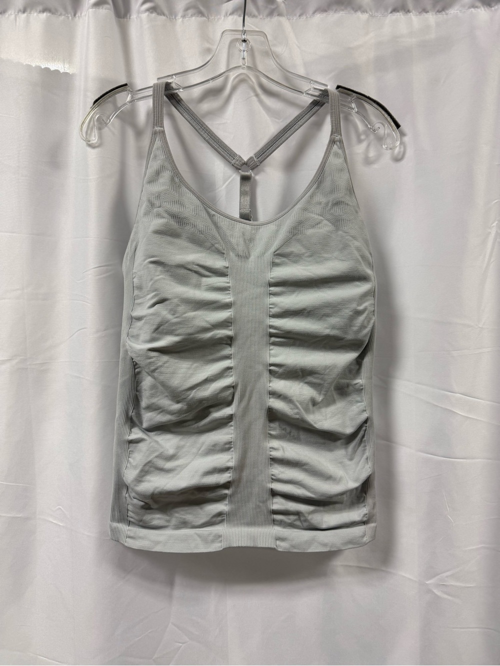 Athleta fitted racerback tank gray womens size large